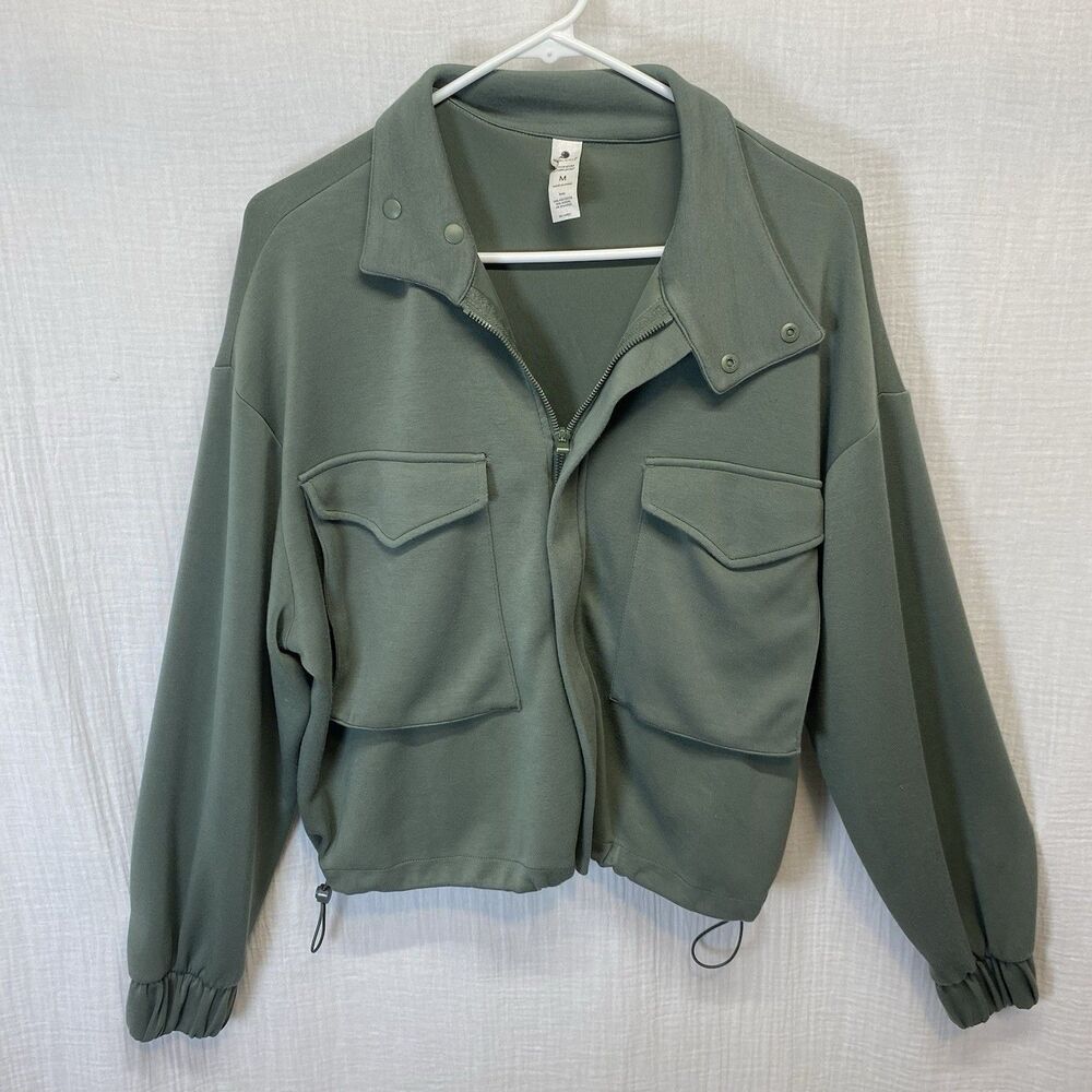 Yogalicious Softline Scuba Autumn Jacket Women's Size M Green Athleisure